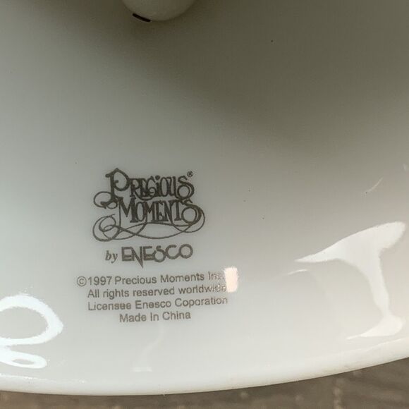 Vintage Precious Moments Holiday Wishes Christmas Tree Bell Ornament 1997 - Picture 6 of 7